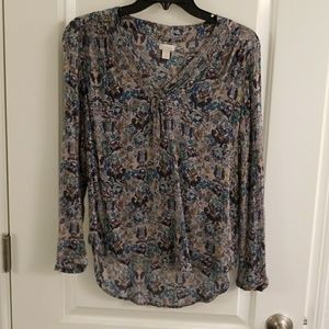 Long sleeve floral shirt